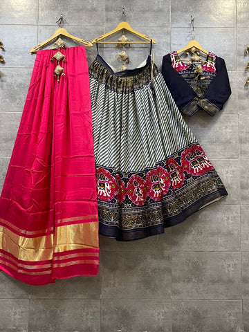 Beautiful Traditional Heavy Digital Print Patola Lehenga Choli