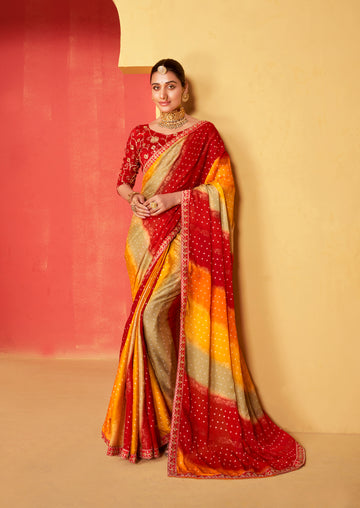 Beautiful Designer Occasion Wear Pure Chiffon Saree