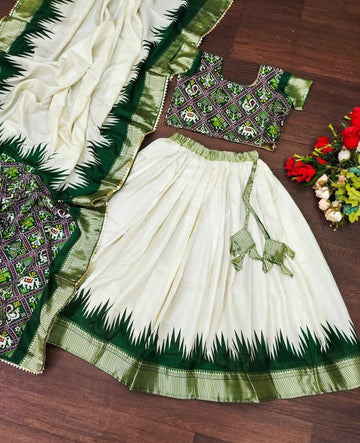 Navratri Traditional Kid's Patola Lehenga Choli