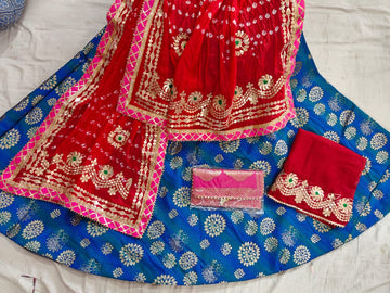 Beautiful Rajsthani Traditional Brocade Silk Lahenga