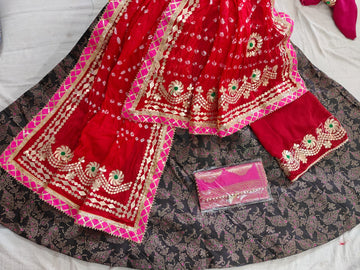 Beautiful Rajsthani Traditional Brocade Silk Lahenga