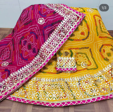 Rajasthani Traditional Kota Doriya Bandhej Print Lahenga Choli