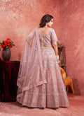 Pink Premium Net Bridal Lehenga with Handcrafted and Heavy Flair