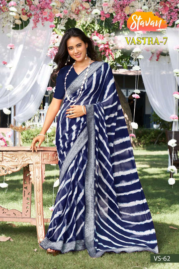 Stavan Vastra Vol 7 Fancy Weightless With Border Saree