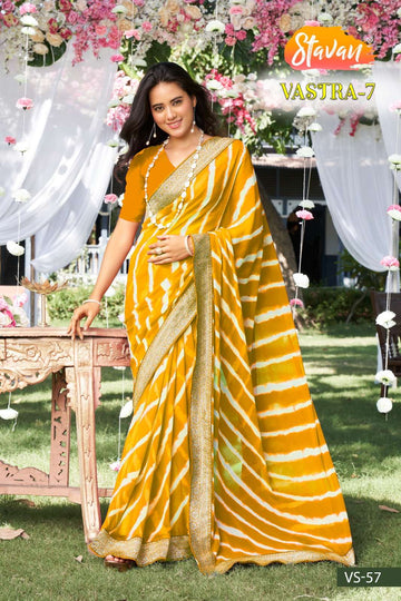 Stavan Vastra Vol 7 Fancy Weightless With Border Saree