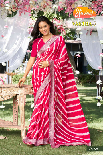 Stavan Vastra Vol 7 Fancy Weightless With Border Saree