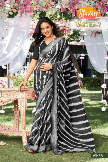 Stavan Vastra Vol 7 Fancy Weightless With Border Saree