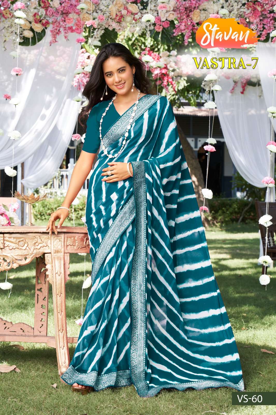 Stavan Vastra Vol 7 Fancy Weightless With Border Saree (630x10)