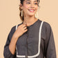 KEEVA FANCY WESTERN SHORT TOP