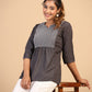 KEEVA FANCY WESTERN SHORT TOP