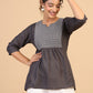 KEEVA FANCY WESTERN SHORT TOP
