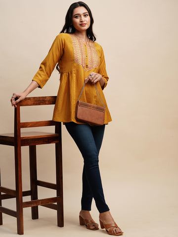 TARINI VOL 02 FANCY WESTERN SHORT TOP D.NO. T1447