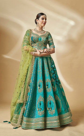 Designer Wedding Wear Pure Handwork Bridal Lehenga Choli