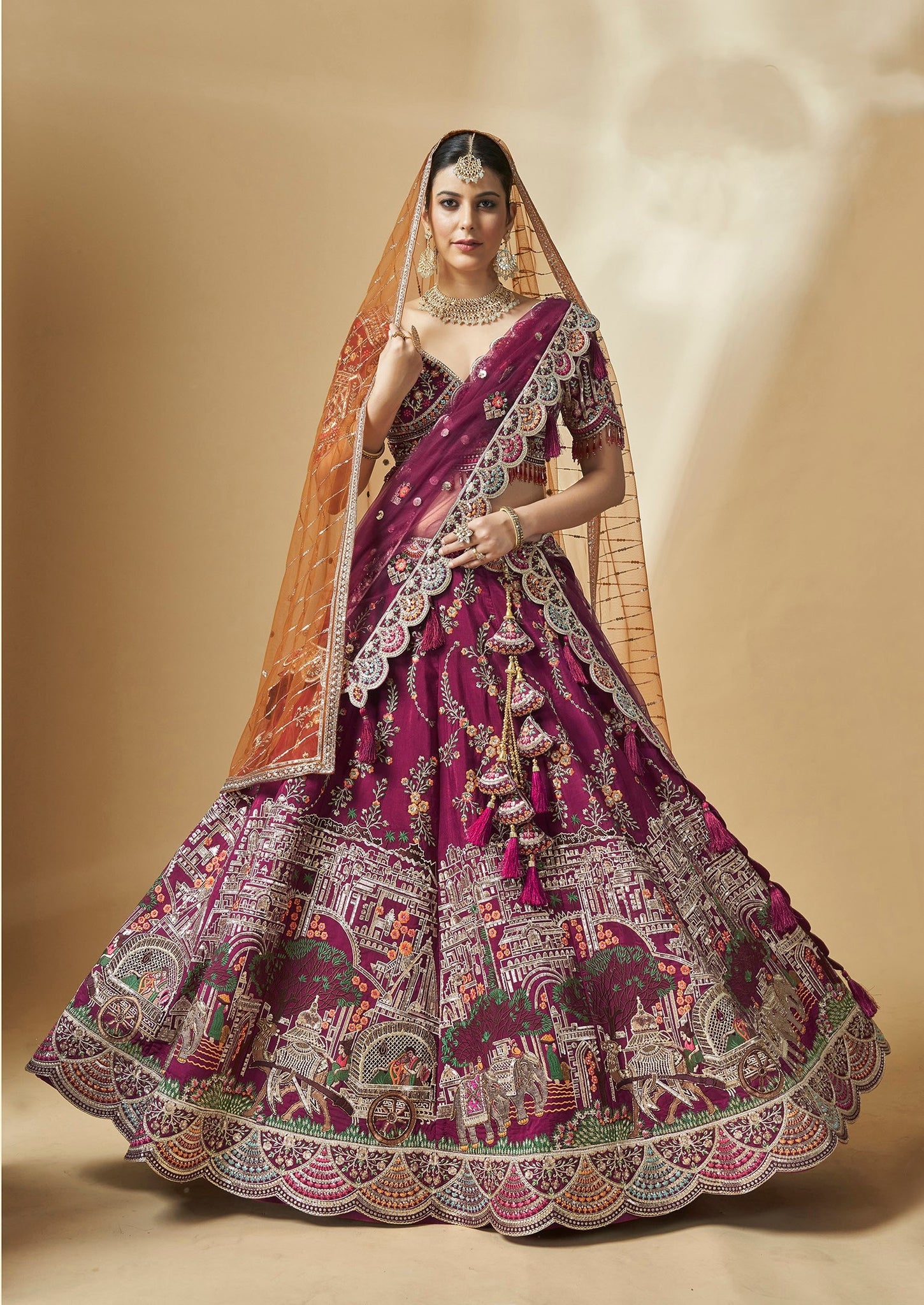 Designer Wedding Wear Pure Handwork Bridal Lehenga Choli