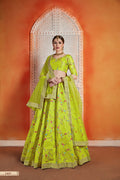 FLORAL VOL.3 NEON GREEN DESIGNER LEHENGA D.NO: 2401 Anant Tex Exports Private Limited