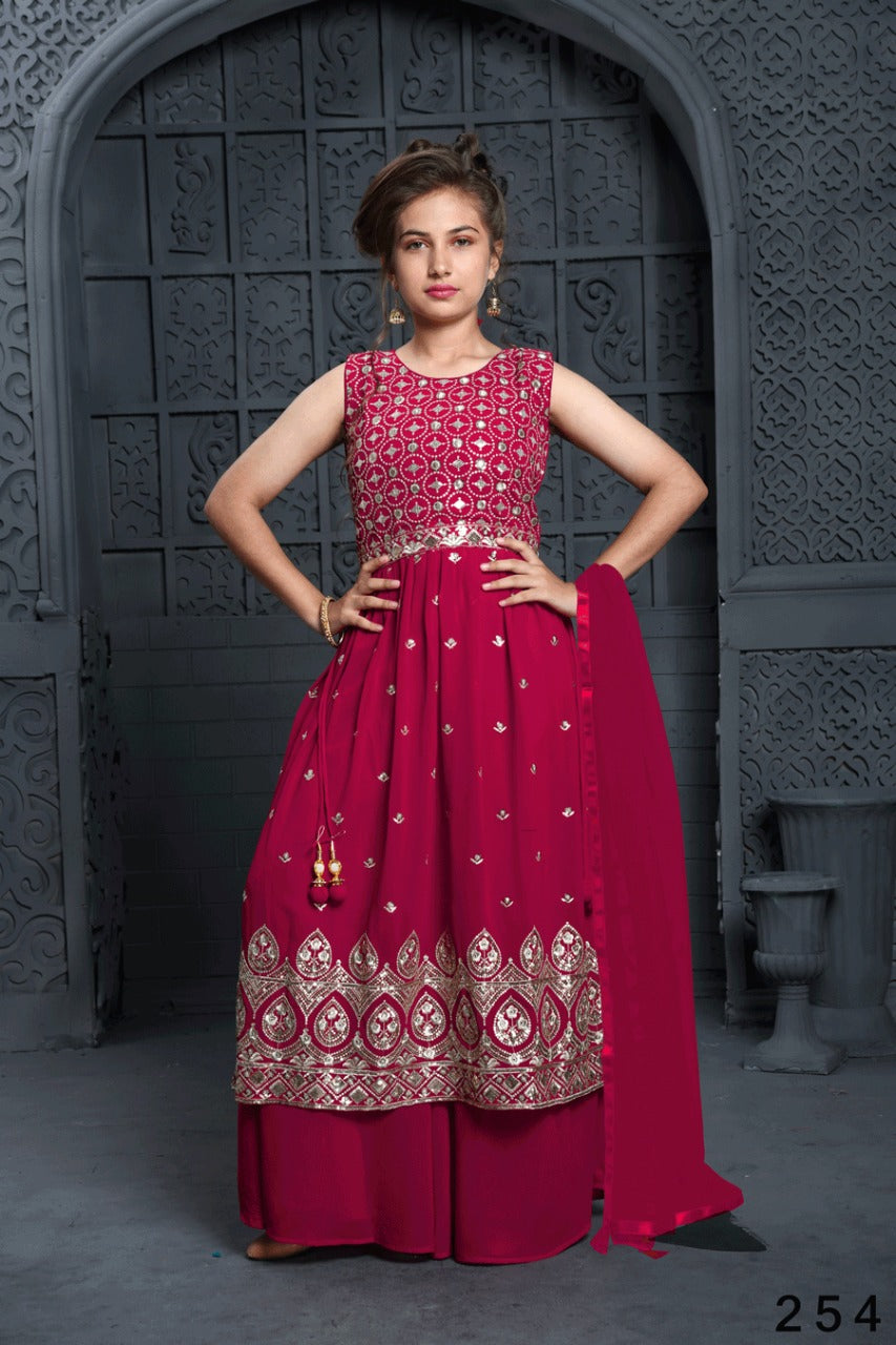 Kids Designer Partywear Naira Cut Salwar suit Aaradhna vol 36 Dno.254 Anant Tex Exports Private Limited