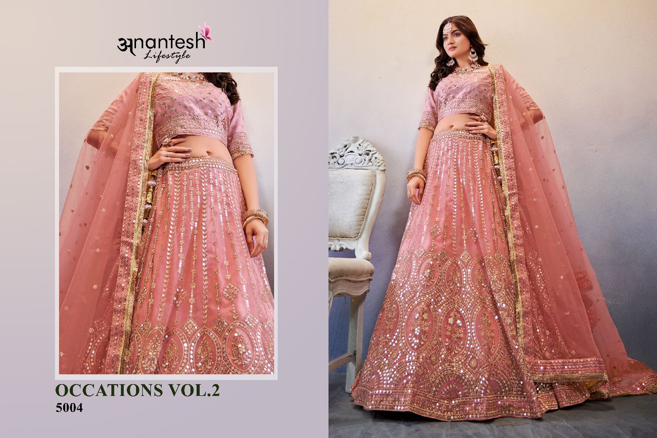 ANANTESH LIFESTYLE NEW CATALOG OCCASIONS VOL 2 PREMIUM WEDDING COLLECTION DNO 5004 Anant Tex Exports Private Limited