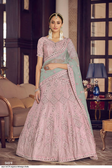 ARYA VOL 24 ORGANZA LEHENGA CHOLI DNO 9419 Anant Tex Exports Private Limited