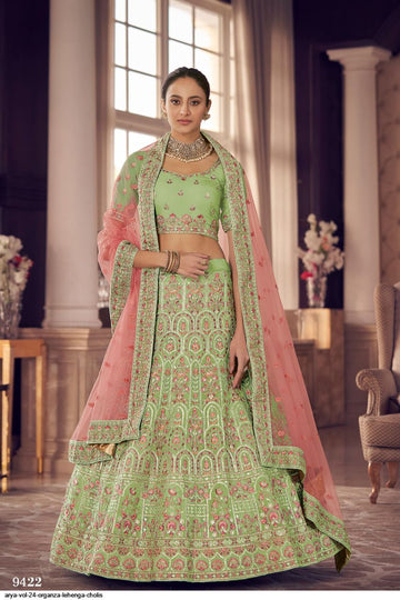 ARYA VOL 24 ORGANZA LEHENGA CHOLI DNO 9422 Anant Tex Exports Private Limited