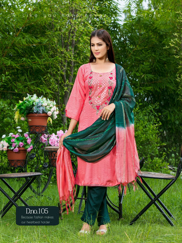 KURTI WITH PENT WITH DUPATTA Anantexports