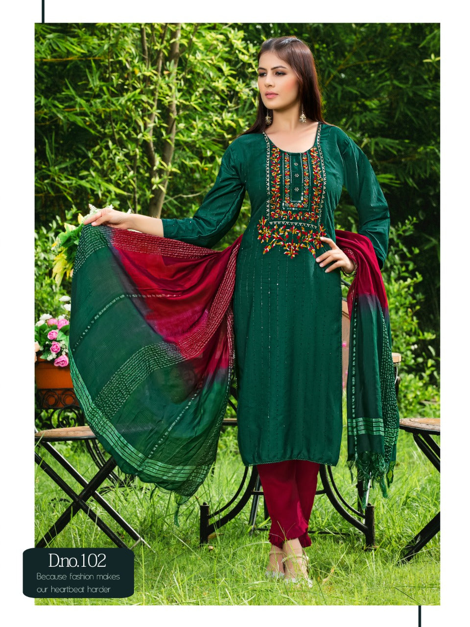 KURTI WITH PENT WITH DUPATTA Anantexports