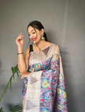 Tusser Sarees with Kalamkari Prints Anantexports