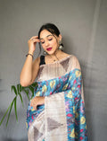 Tusser Sarees with Kalamkari Prints Anantexports