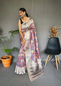 Tusser Sarees with Kalamkari Prints Anantexports