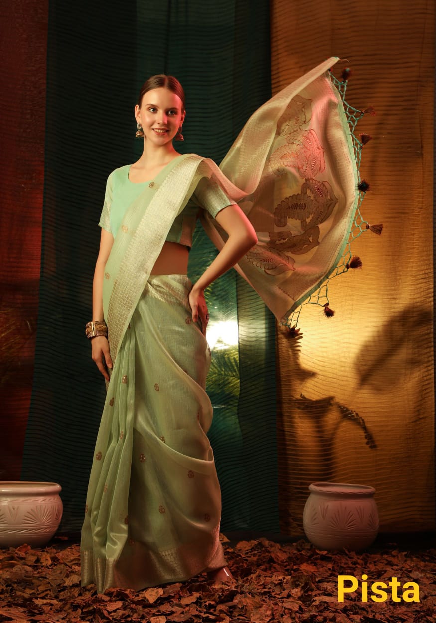 Linen Tissue Saree Anantexports