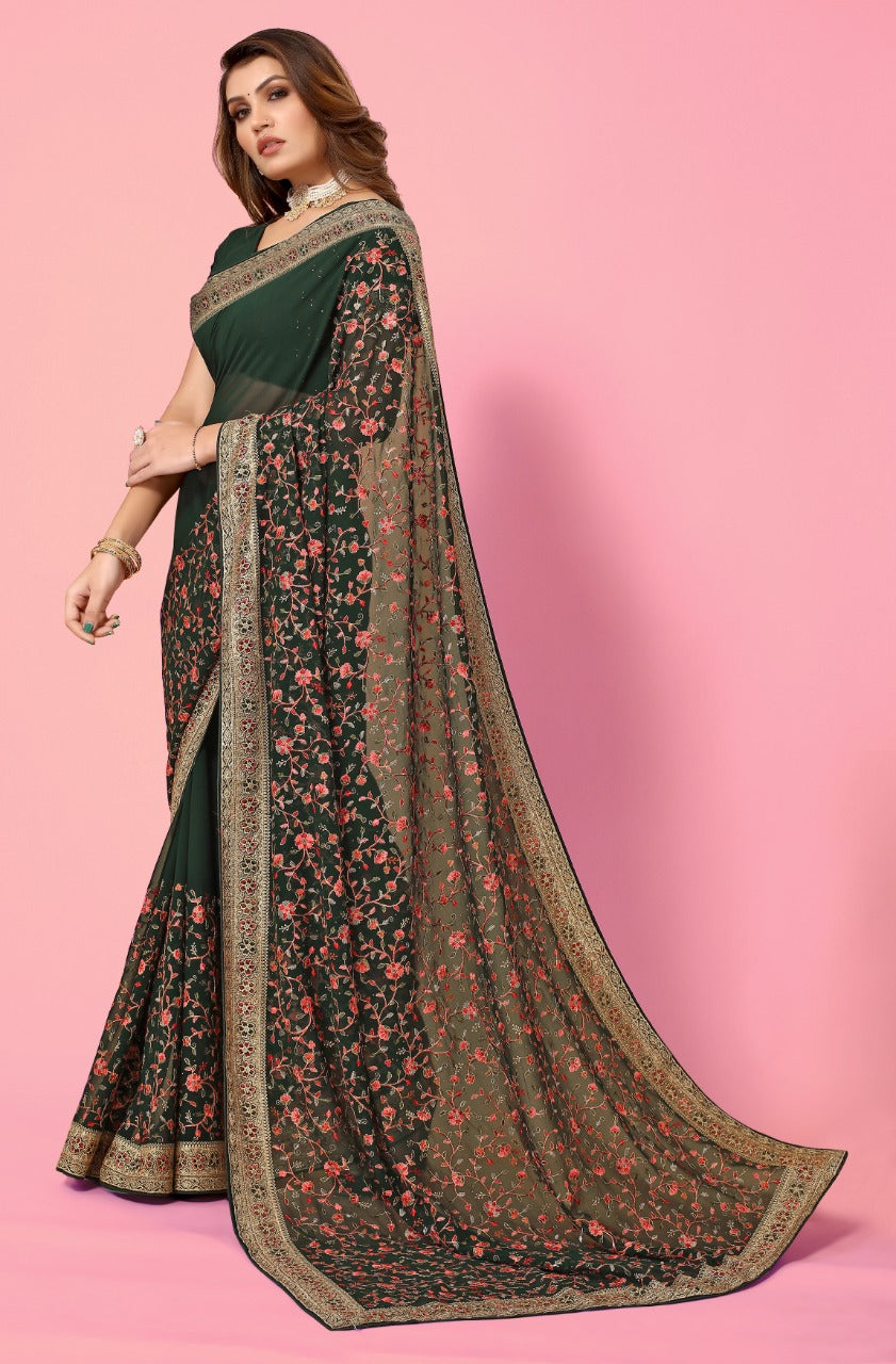 Party Wear Designer Georgette Sarees Anantexports