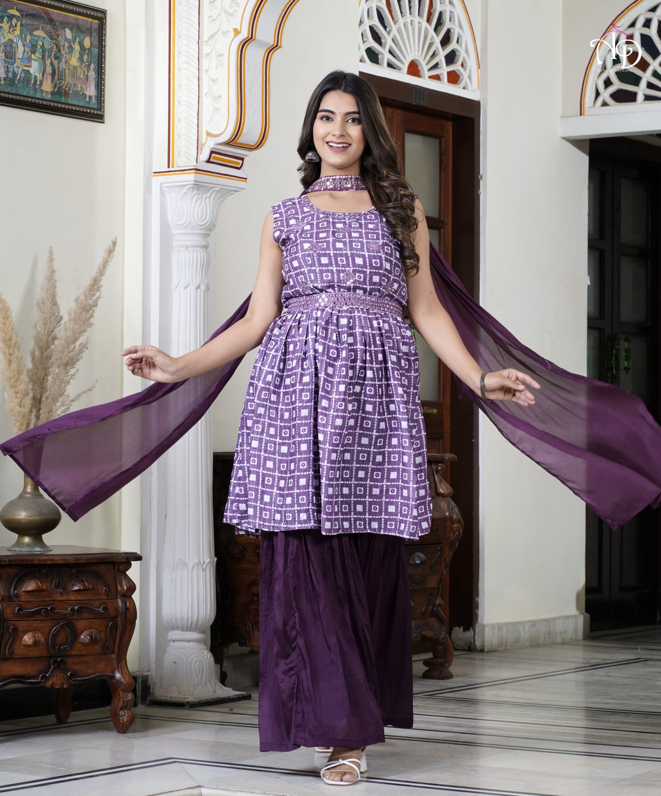 Party Wear Designer Kediya Sharara Suite Anant Tex Exports Private Limited