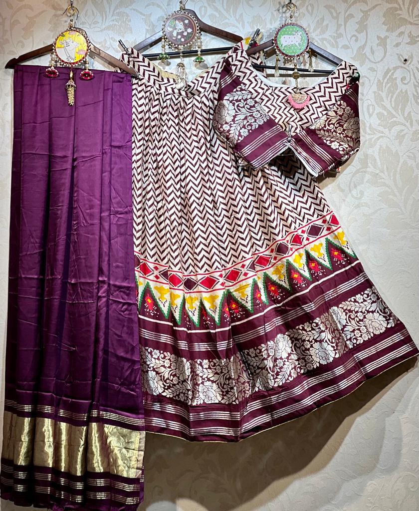 Pure Gaji Silk Chaniya Choli with Heavy Lagdi Pallu Skirt Anant Tex Exports Private Limited