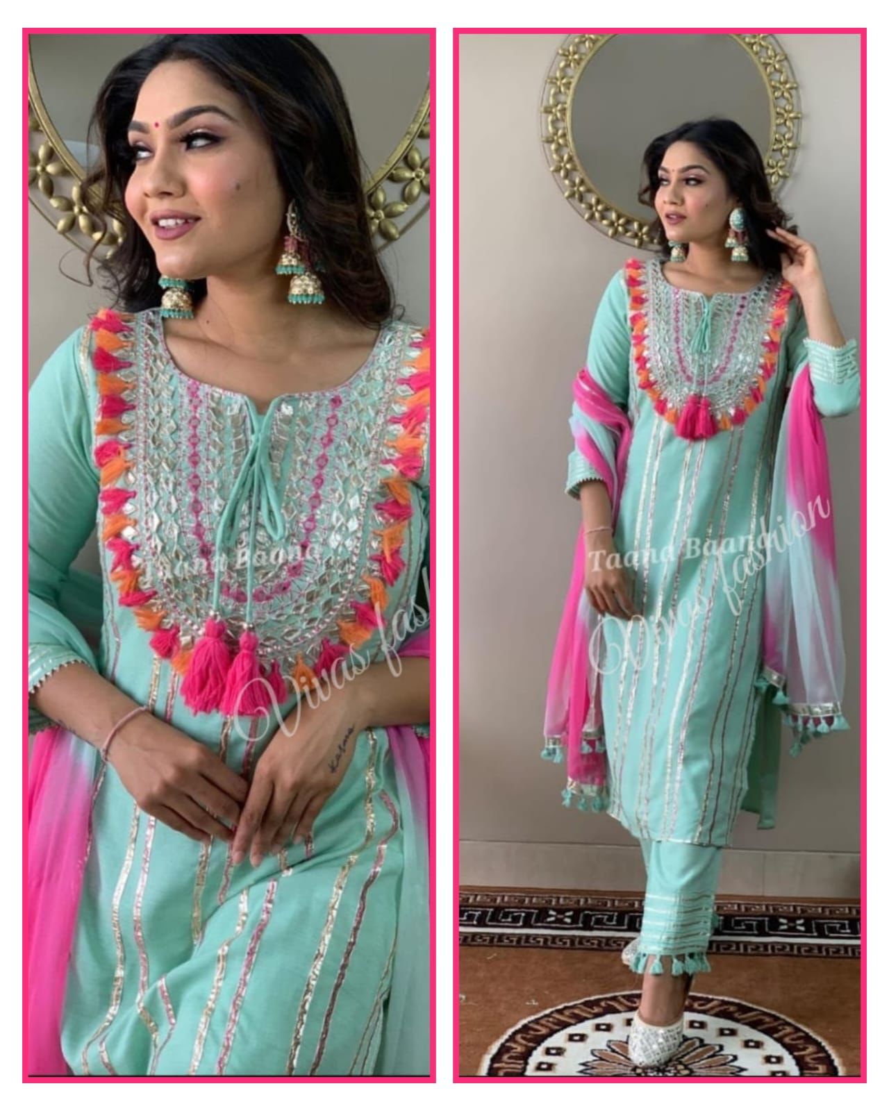 Indian Cotton Dress Pakistani Salwar kameez Summer Punjabi Suit Kurti  palazzo | eBay
