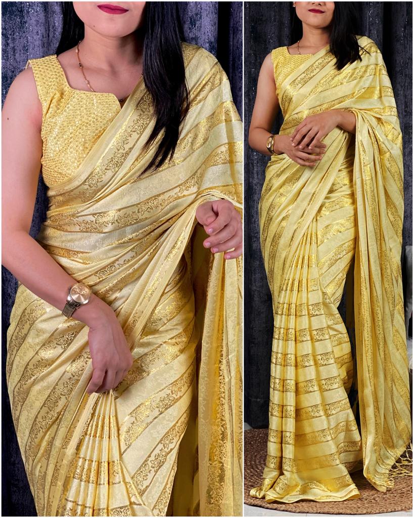 Party Wear Designer Viscose Satin Saree Anant Tex Exports Private Limited