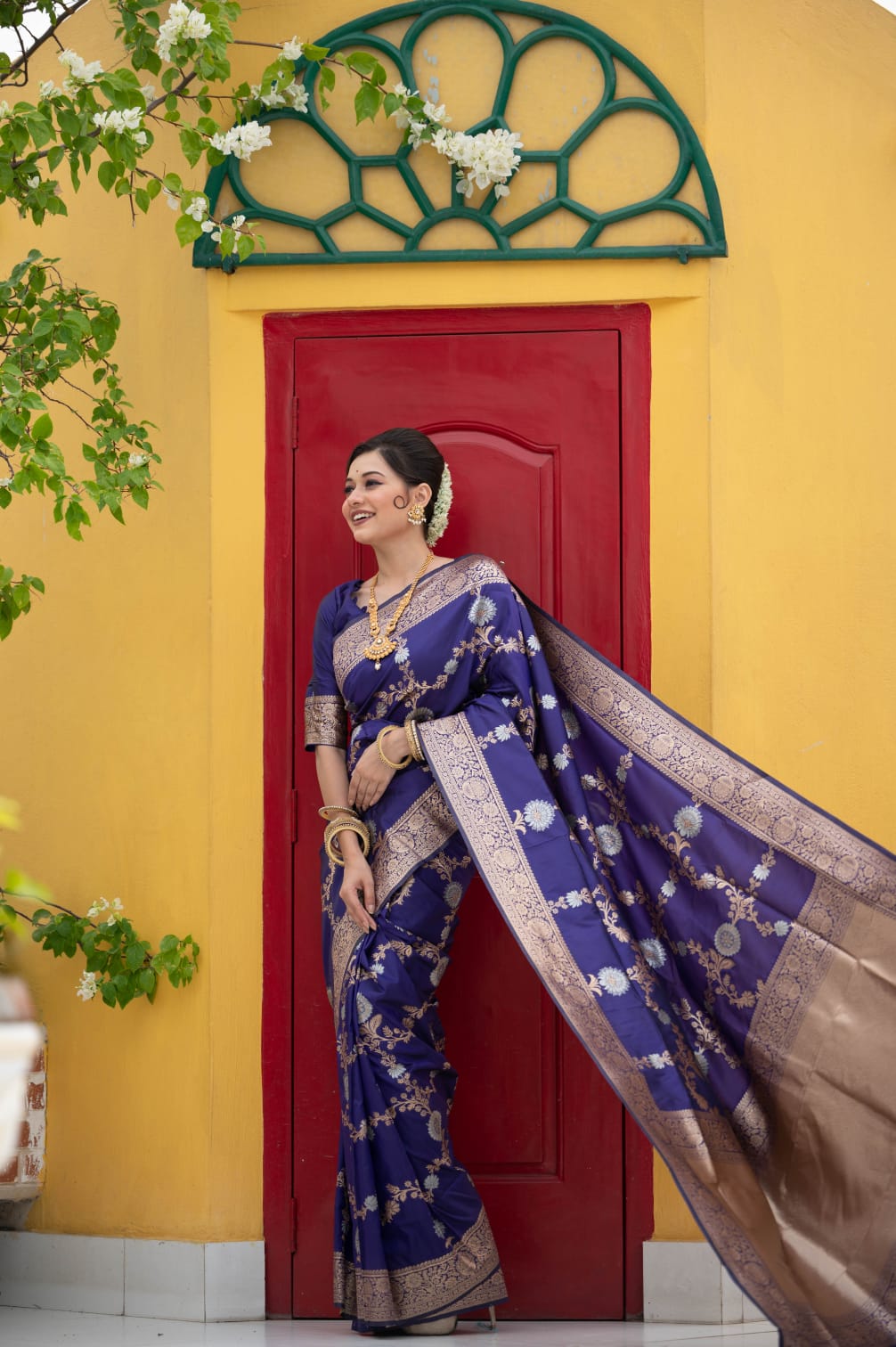 Soft Banarasi cotton silk saree saree