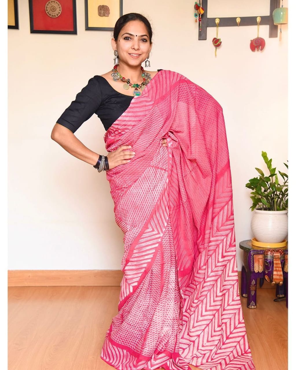 Digital Print Cotton Casual Wear Saree Anantexports