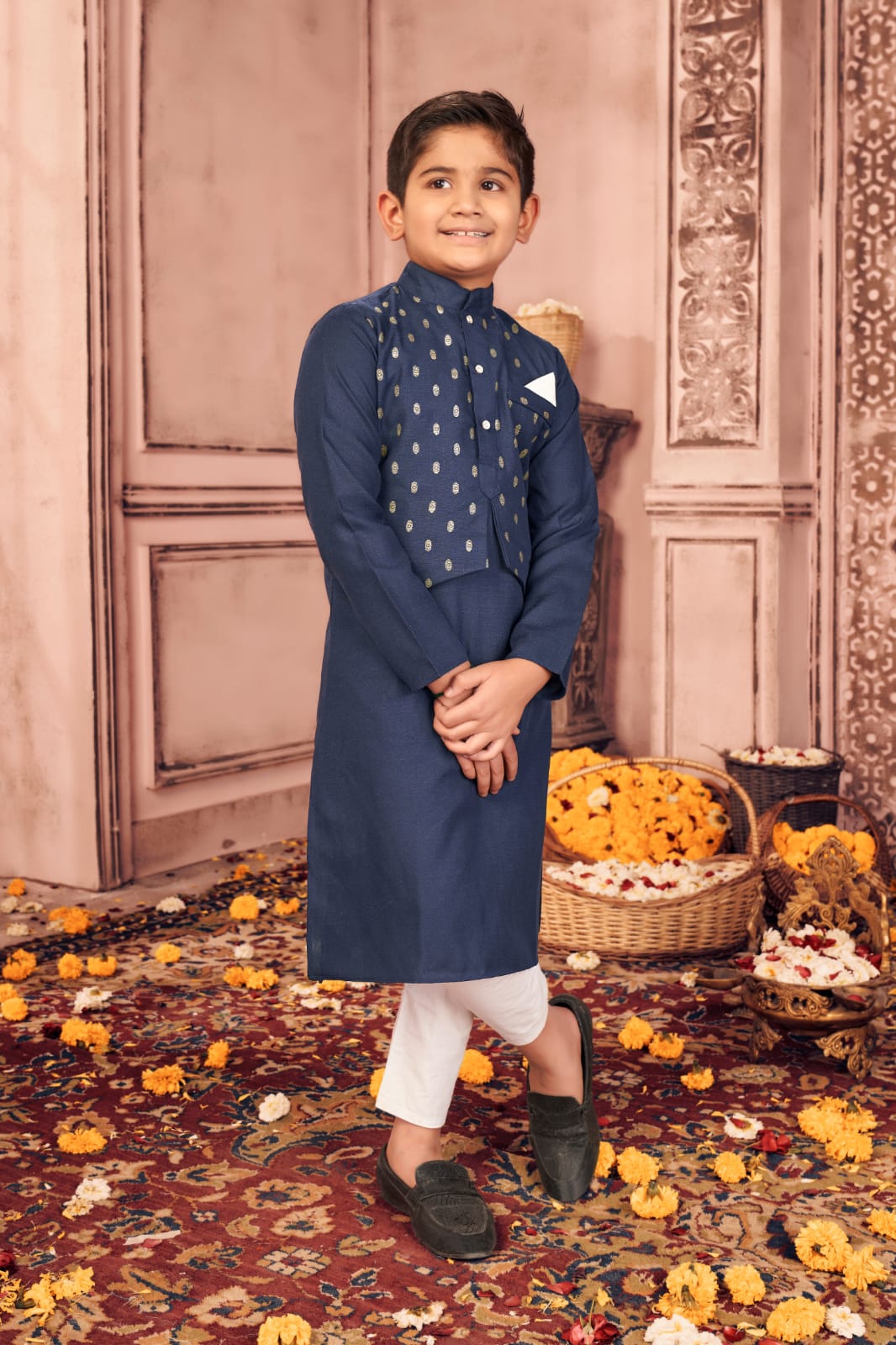 Kids Boy Kurta Pajama with Koti