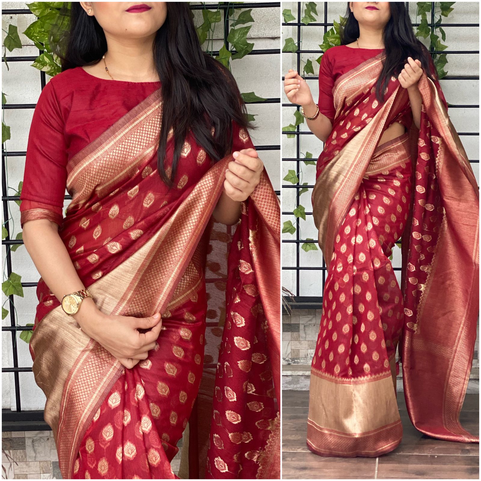 Cotton ki 2025 party wear saree