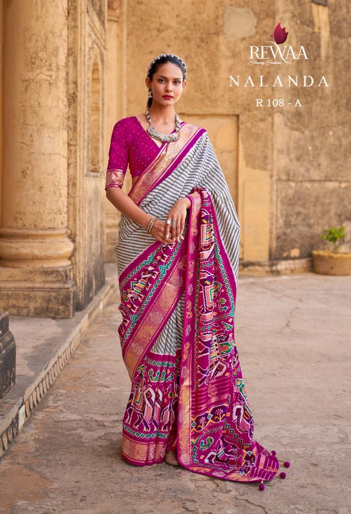 Buy Unnati Silks Beige & White Ethnic Motifs Printed Silk Cotton Patola  Saree - Sarees for Women 17928668 | Myntra