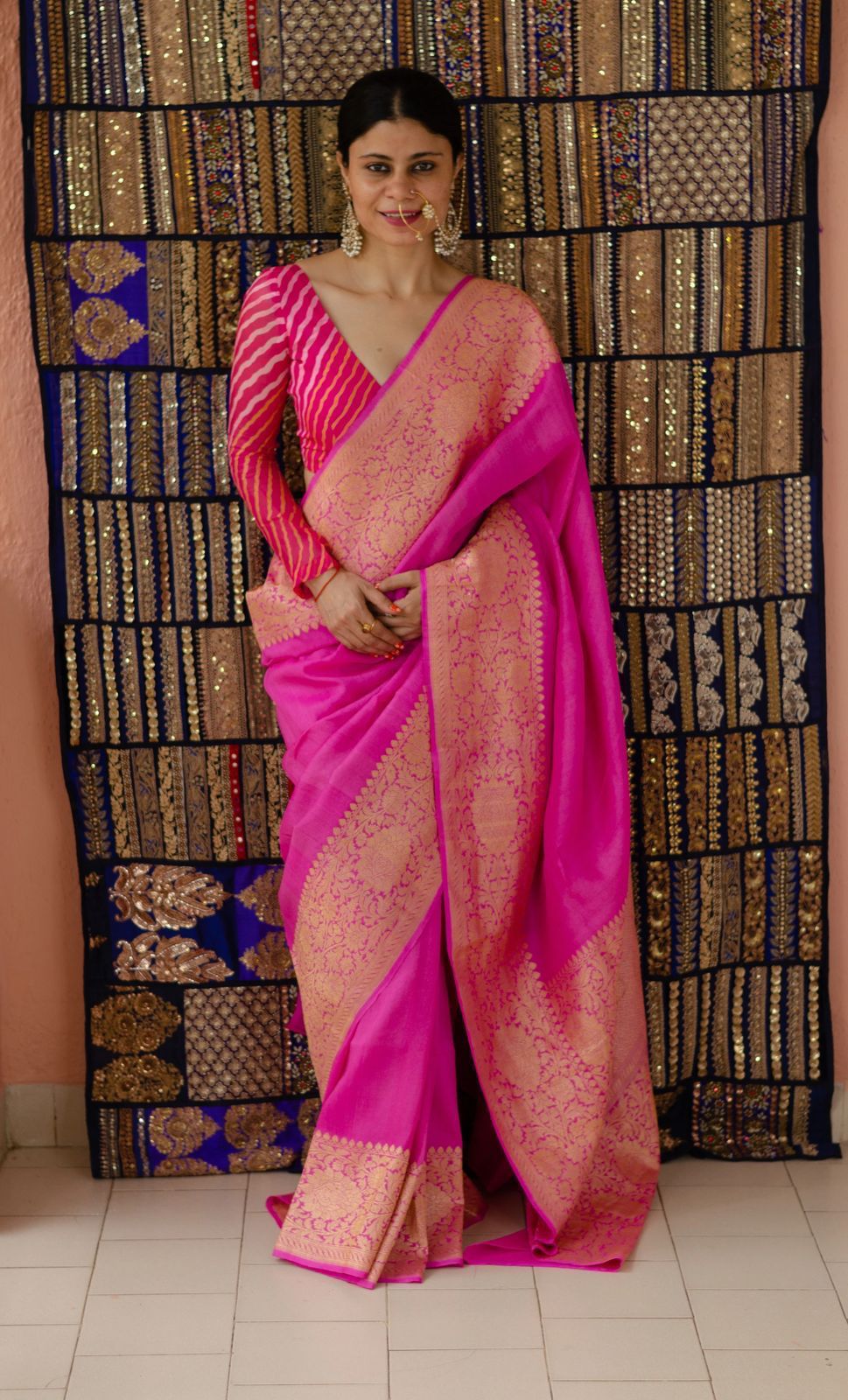 Lichi Silk Banarasi Saree Anant Tex Exports Private Limited