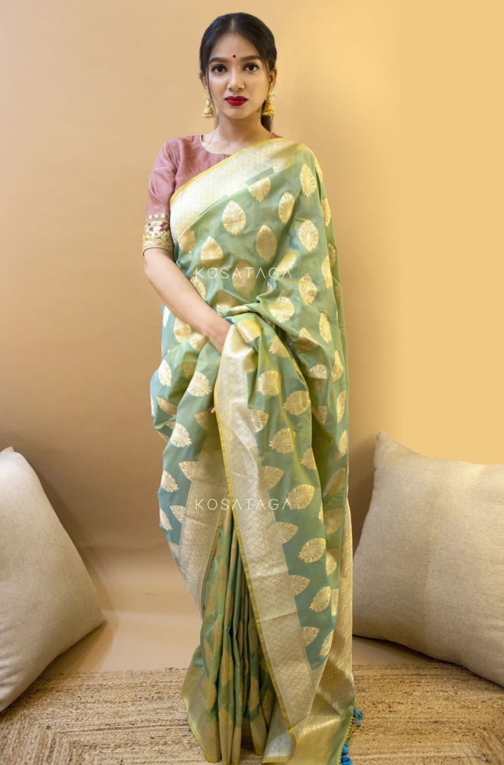 Lichi Silk Banarasi Saree Anant Tex Exports Private Limited