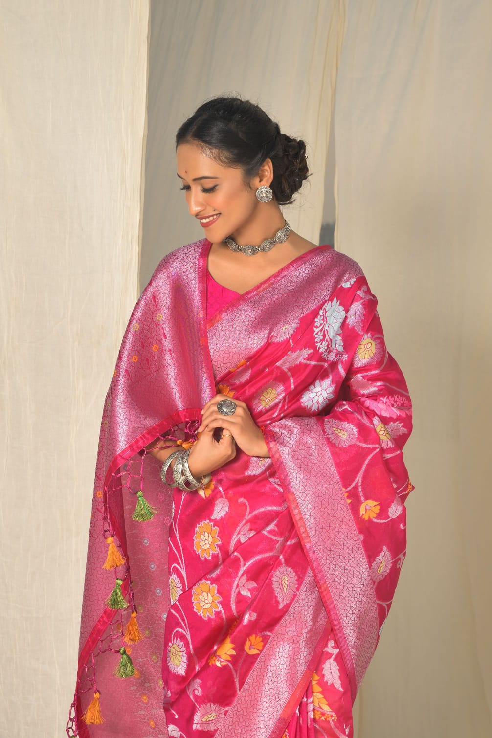 Soft Orgenza silk Saree Anant Tex Exports Private Limited