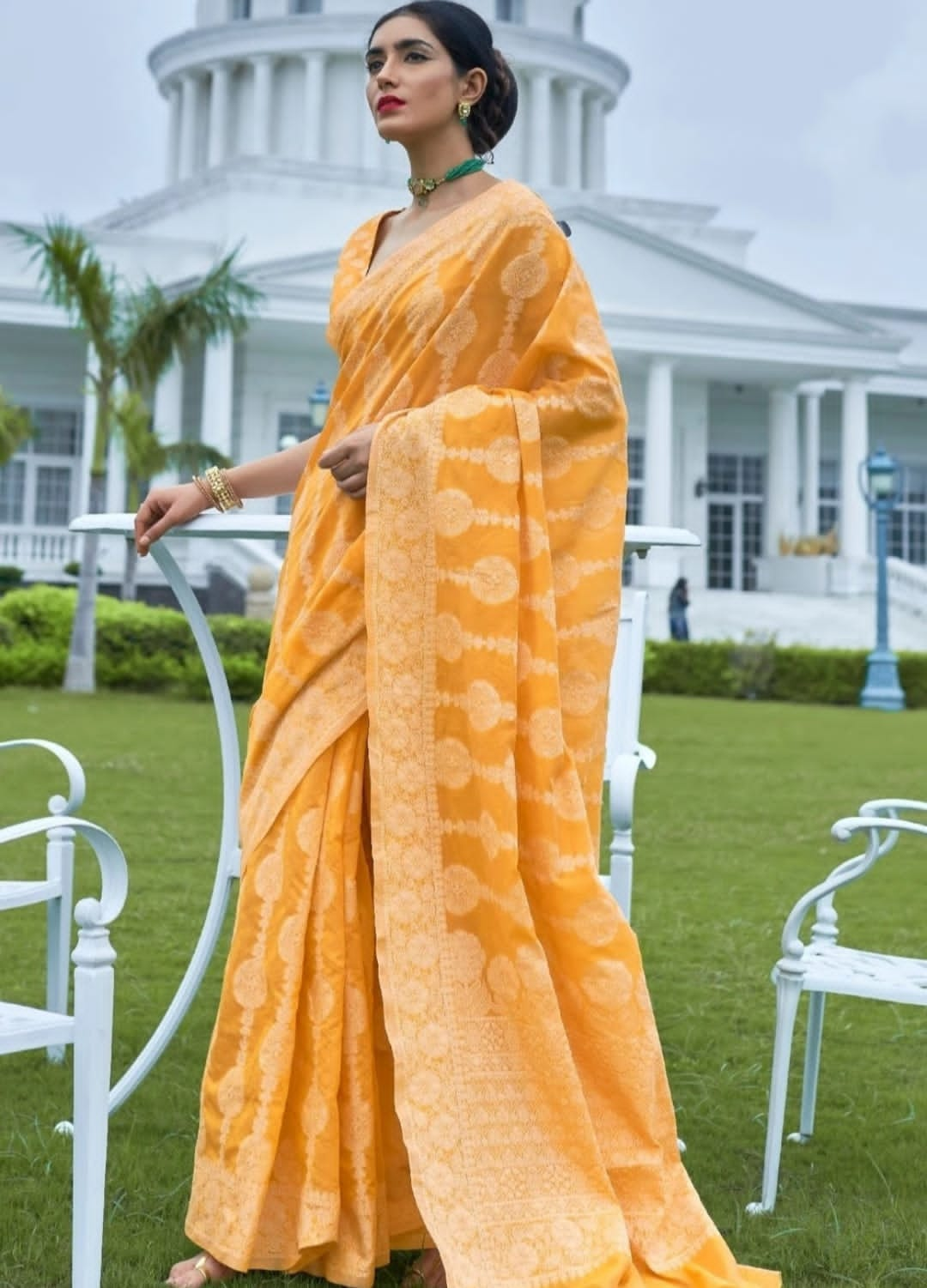 Banarasi Cotton Silk Woven Saree In Red Colour - SR5410281