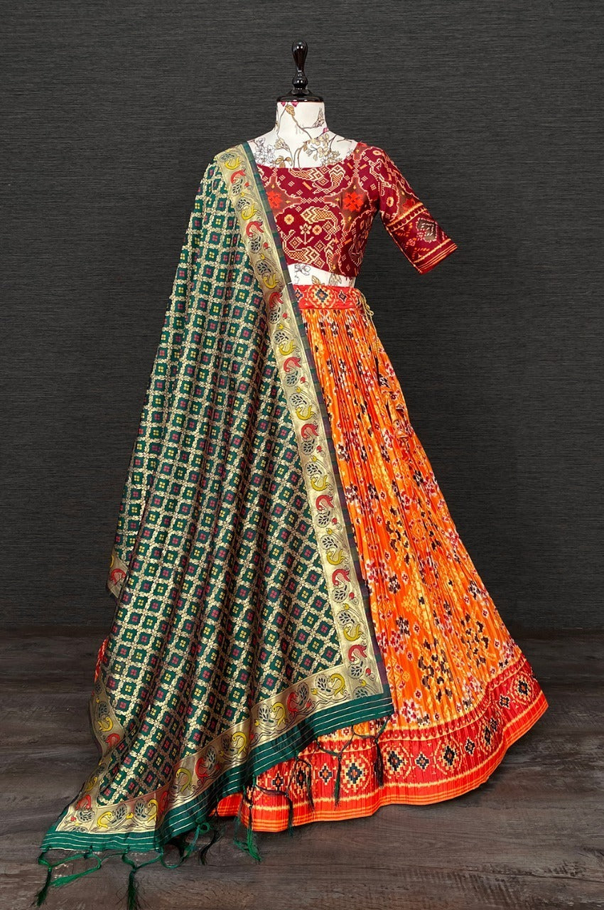 Party Wear Navratri Patola Lehenga choli Anant Tex Exports Private Limited