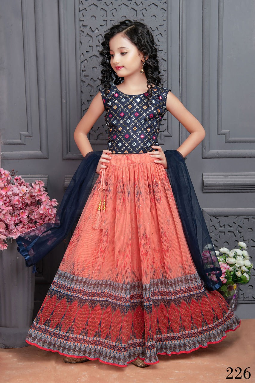 Baby Kids Lehenga Choli Indian Ethnic Party Wear Grey Lengha Lahanga  Designer | eBay