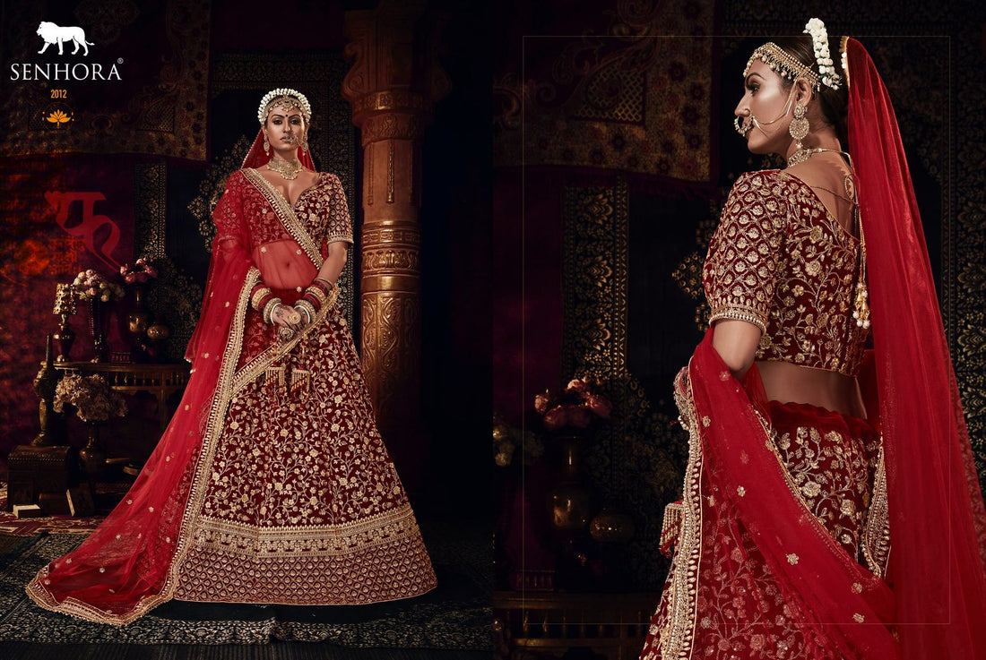 WEDDING LEHENGA SHRADHDHA BRIDAL HERITAGE VOL-4 FULL STICH BIG SIZE 36 TO 58 Anant Tex Exports Private Limited