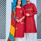 Navratri Special Couple combo of Kurta with Pajama & Kurti with Pants & Dupatta Dress Anant Tex Exports Private Limited