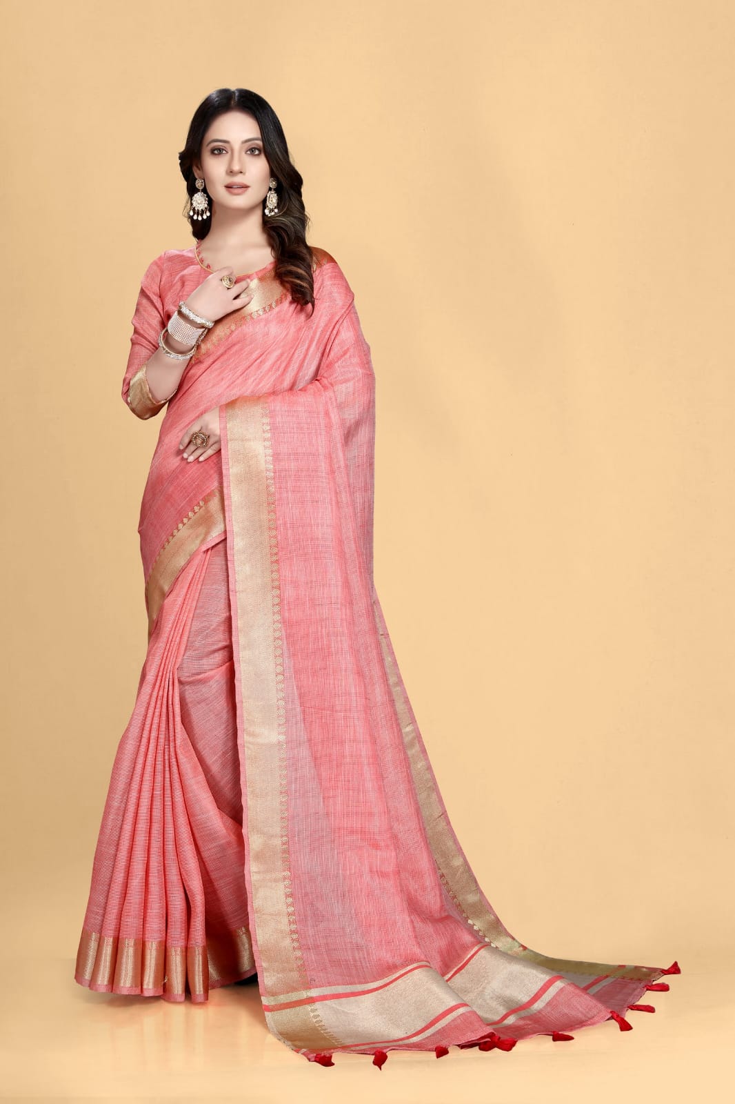 Buy Soft & Graceful. Pure Handwoven Khadi Cotton Jamdani Saree (With Blouse  Piece) - Traditional Off-white Online