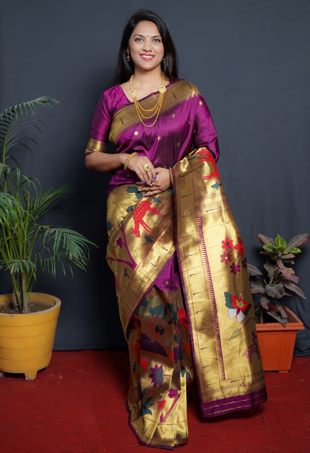 Party wear Paithani Pure Silk Handloom Saree Anant Tex Exports Private Limited