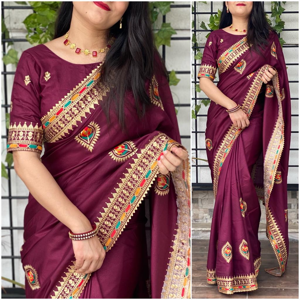 Party Wear Simran Soft Silk Saree Anant Tex Exports Private Limited